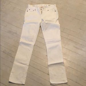 J.crew Matchstick Skinny White Jean (sz: 26 short)